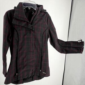 Kerrits Kids L Red and Grey Plaid Rain Coat